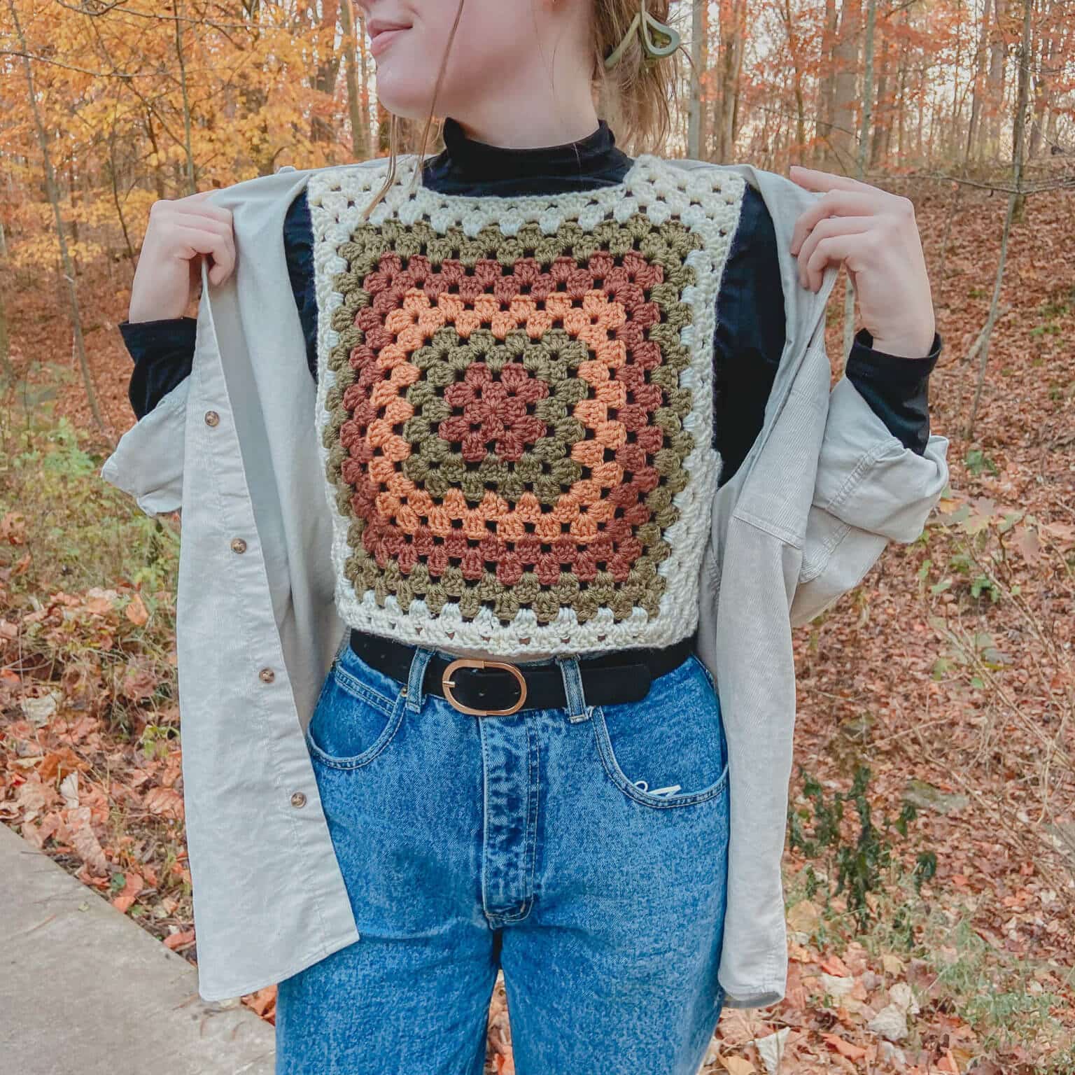 EASY 70’s Crochet Granny Square Vest