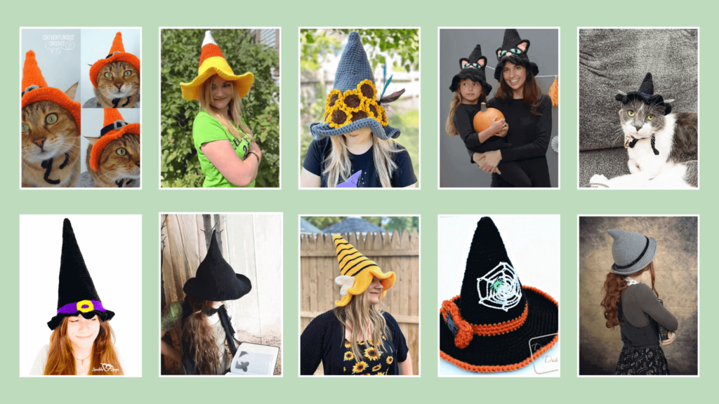 Crochet witch hat patterns