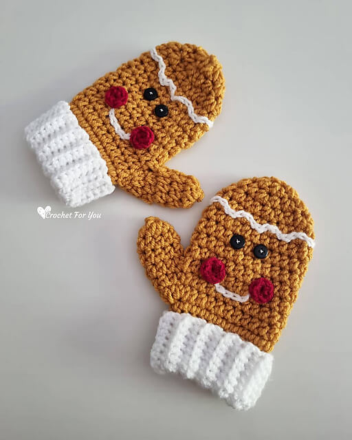 Gingerbread Man Mittens