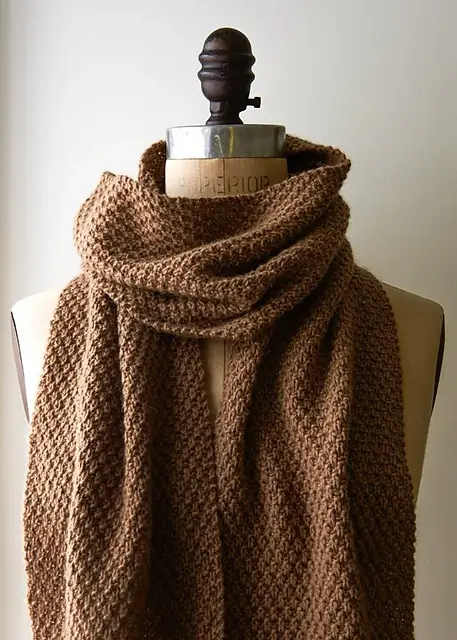 Double Seed Stitch Scarf