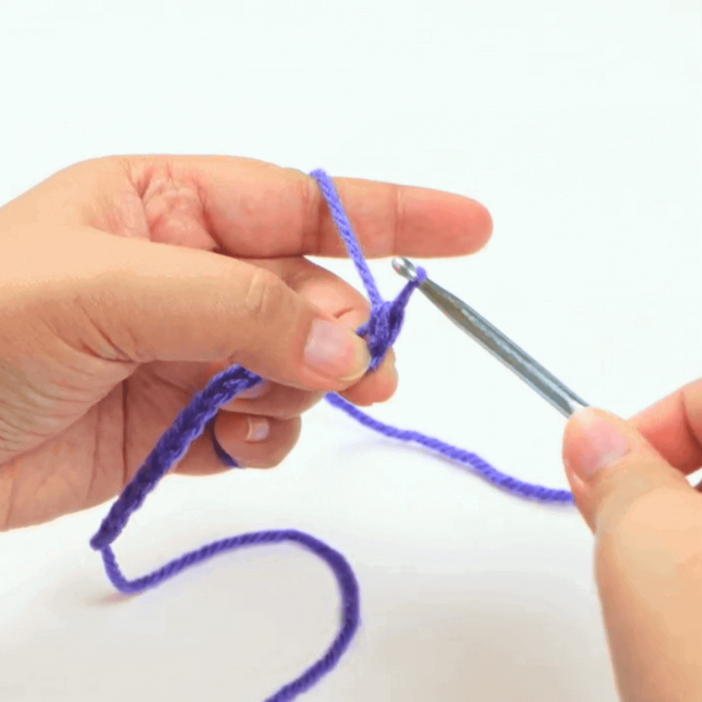 That's how to single crochet! All you have to do now is to repeat steps till the end of your row. 

When it's time to go up a second row, simply chain one, turn your work, and make a single crochet on the stitch directly under your chain!