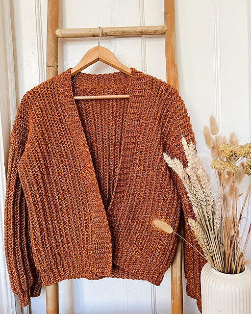 Brioche Style Fall Cardigan