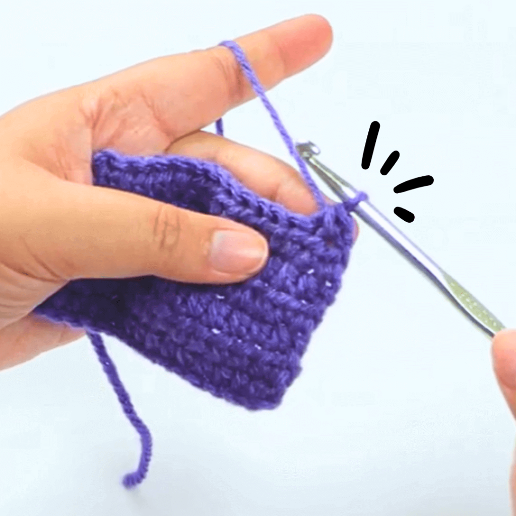 Now you have your first half double crochet decrease!