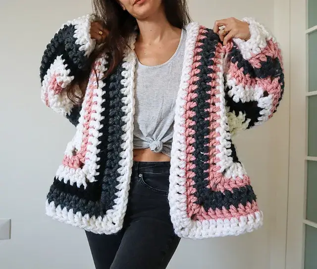 Super Chunky Hexagon Cardigan