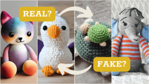 Real vs. fake AI crochet patterns