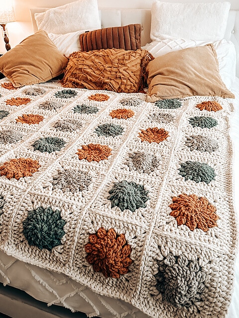 Winter Blossom Blanket