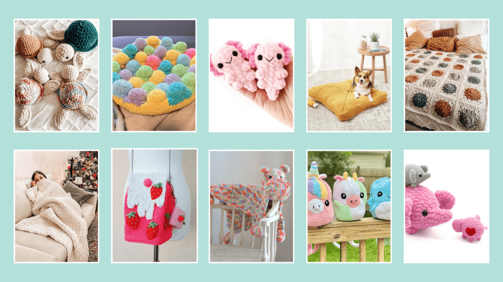 Chenille yarn crochet patterns