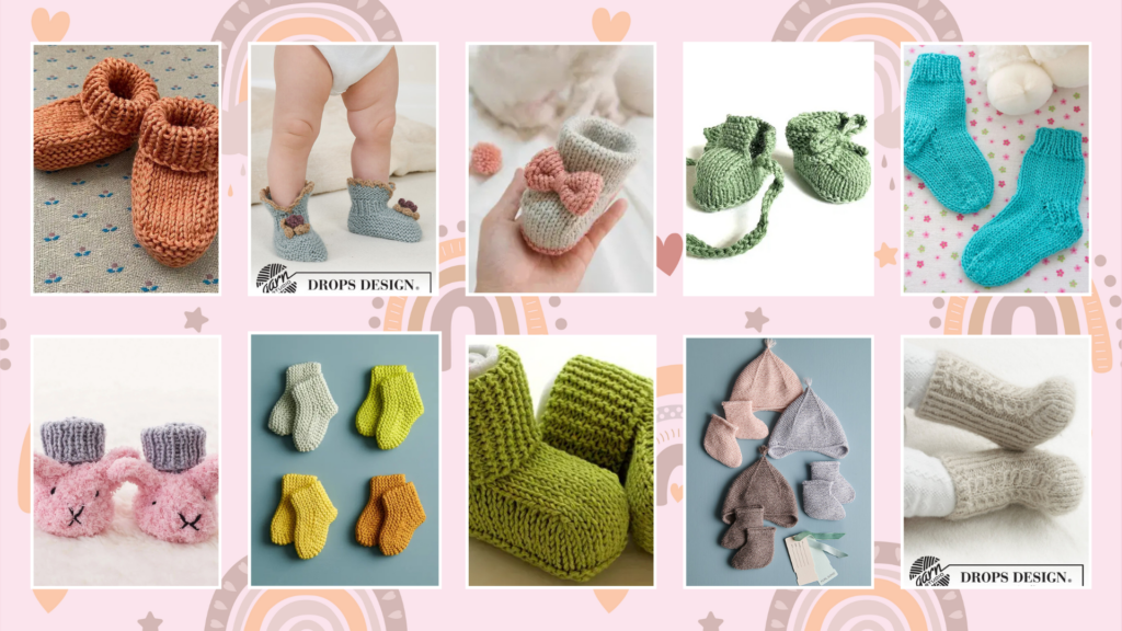 knit baby booties pattern