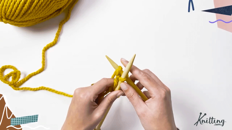 STEP 3

Twist your right needle towards you. You can use your right pointer finger to hold the yarn in place.

Drag your needle through the loop and out...