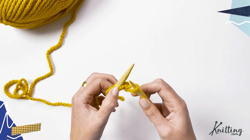 Go through the right loop like so...

Remove your right needle.