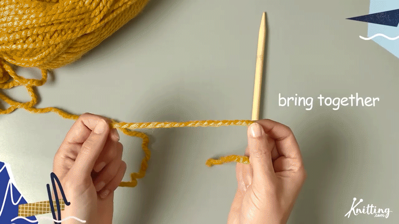STEP 2

Twist the tail end of the yarn ( or the end of your yarn) over the other to form a small loop.
