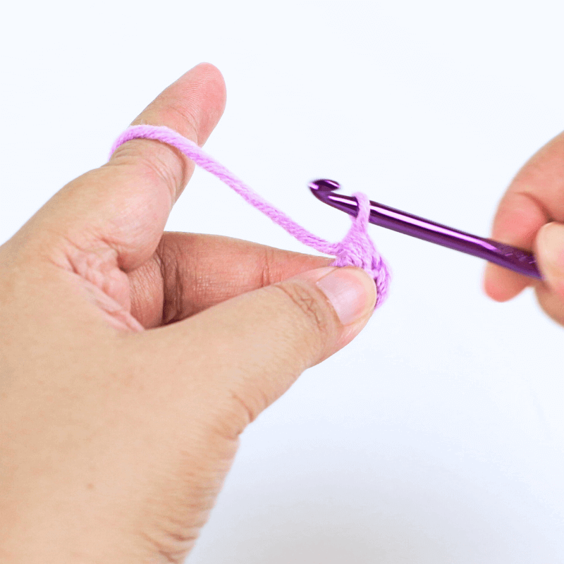 Single crochet in the 4th chain from the hook...