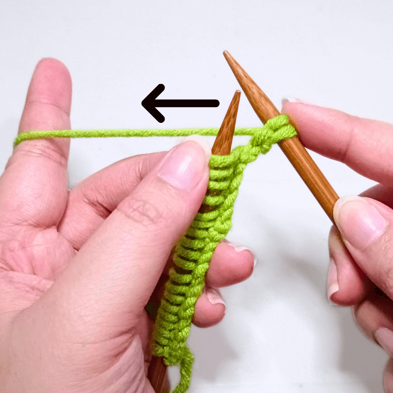 Bring your yarn to the back