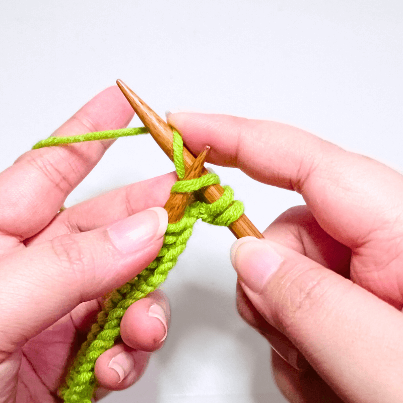 Repeat all of these until the end of the row: *knit 1, bring yarn to front, slip 1 (purl-wise), bring yarn to the back* repeat this pattern until you reach the end. PM.
