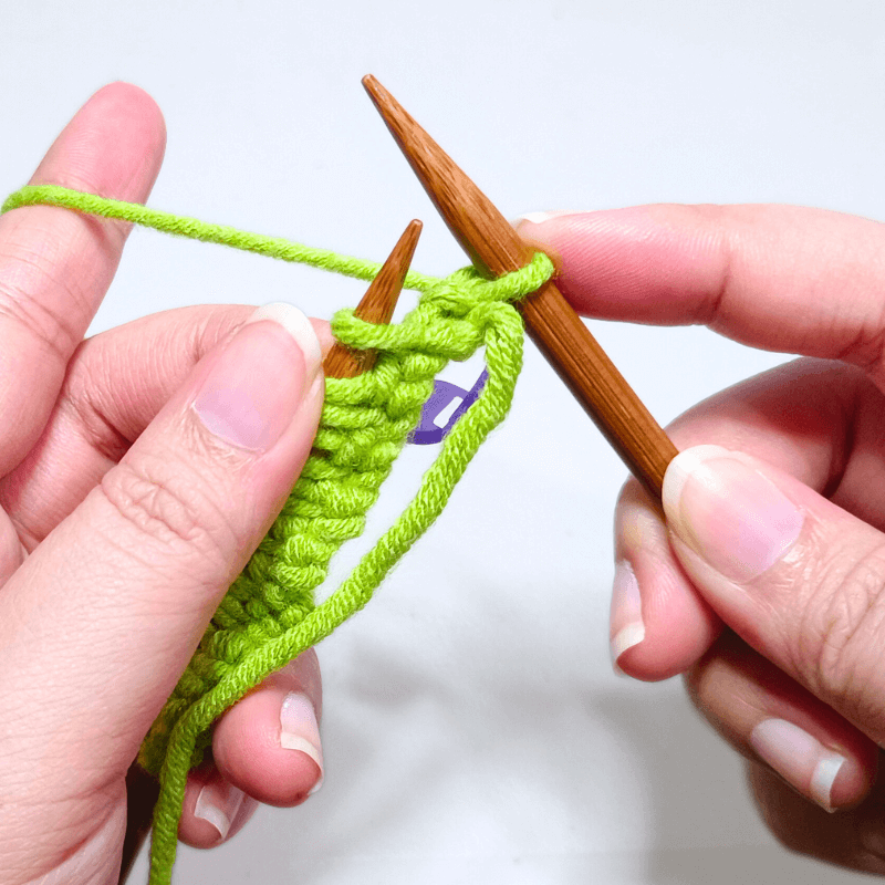 Slip 1 (purl-wise)