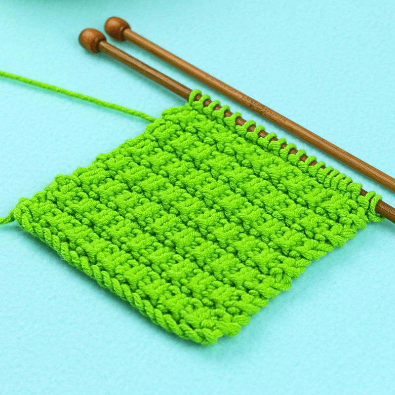 Keep stitching rows 1 to 4 until your project reaches your desired length!