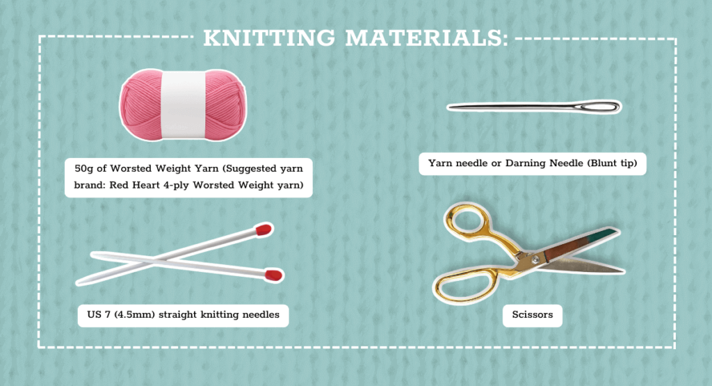 how to knit a dishcloth: Knit garter stitch knitting materials