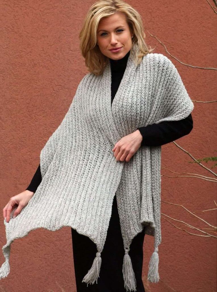 Classic Shawl with Tassels
