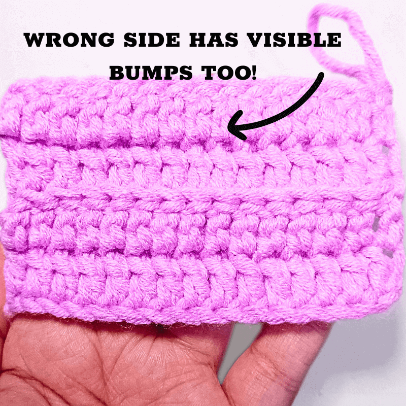 Even the stitches at the back of your work is super bumpy and visible.