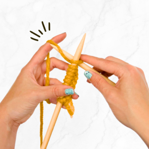 image of a knit stitch