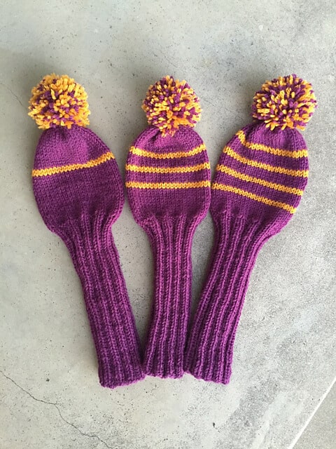 Handknit Golf Club Covers