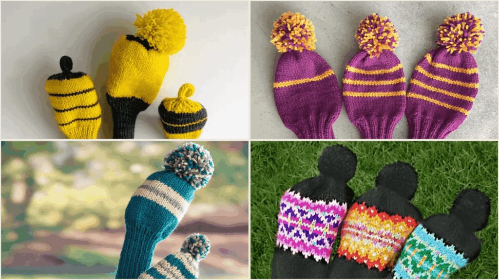 knit golf club head covers