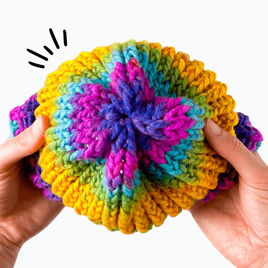 Cinched bind off on the knitting loom