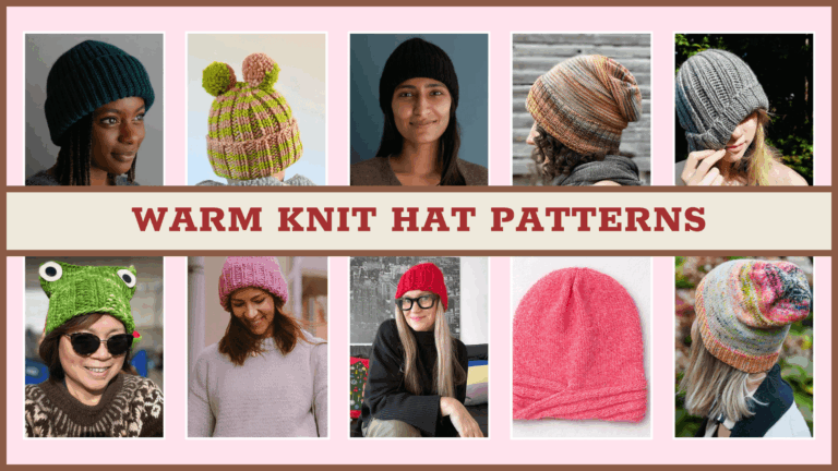 A list of warm knit hat patterns