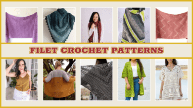 images of filet crochet patterns included inside this blog.